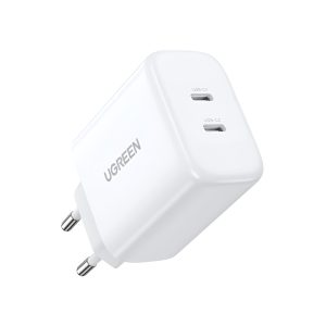 UGREEN Wall Charger 40W 2*Type-C 20W+20W CD243, White