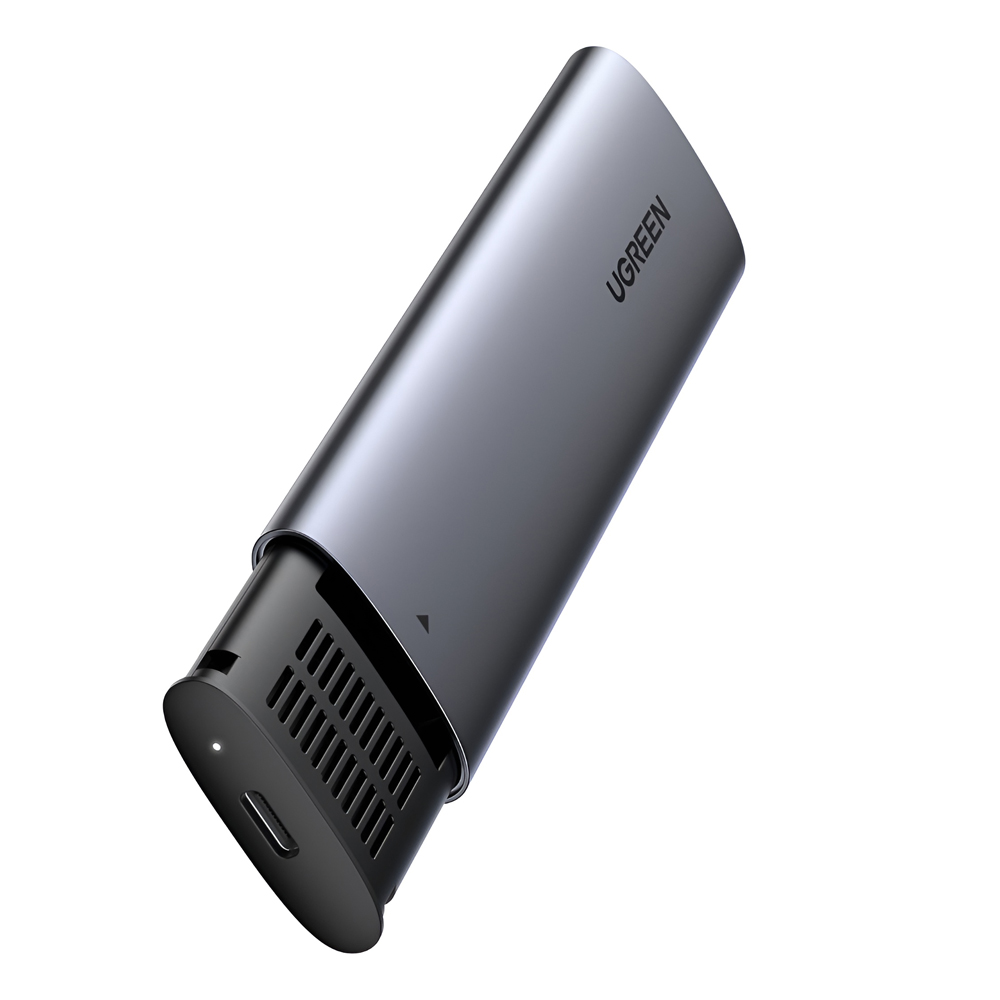 UGREEN Enclosure Type-C 3.2 Gen2 to M.2 M-Key/M+B Key NVMe PCIE 3.0 10Gbps 0.5M Cable CM400, Grey - Image 2