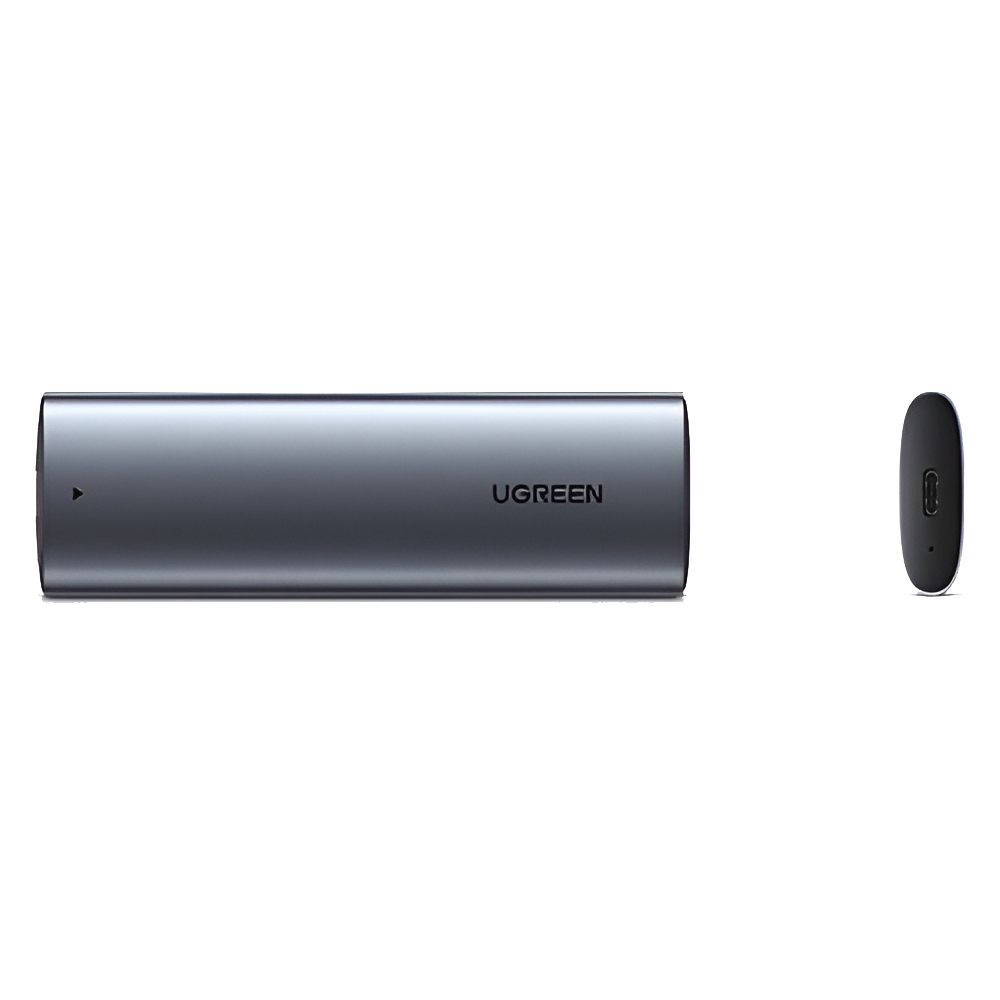 UGREEN Enclosure Type-C 3.2 Gen2 to M.2 M-Key/M+B Key NVMe PCIE 3.0 10Gbps 0.5M Cable CM400, Grey - Image 3
