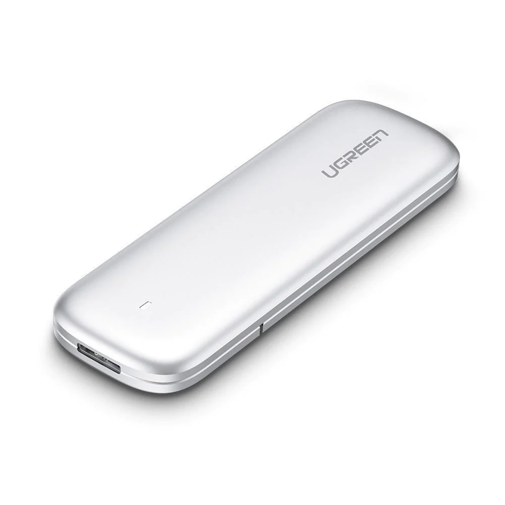 UGREEN Enclosure Type-C 3.1 Gen2 to M.2 B-Key/M+B Key SATA 3.0 6Gbps NGFF 0.5M Cable CM400, Silver