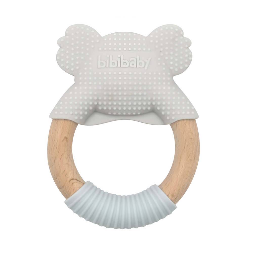 Bibipals Teething Ring Koala, Grey and Charcoal - Image 2