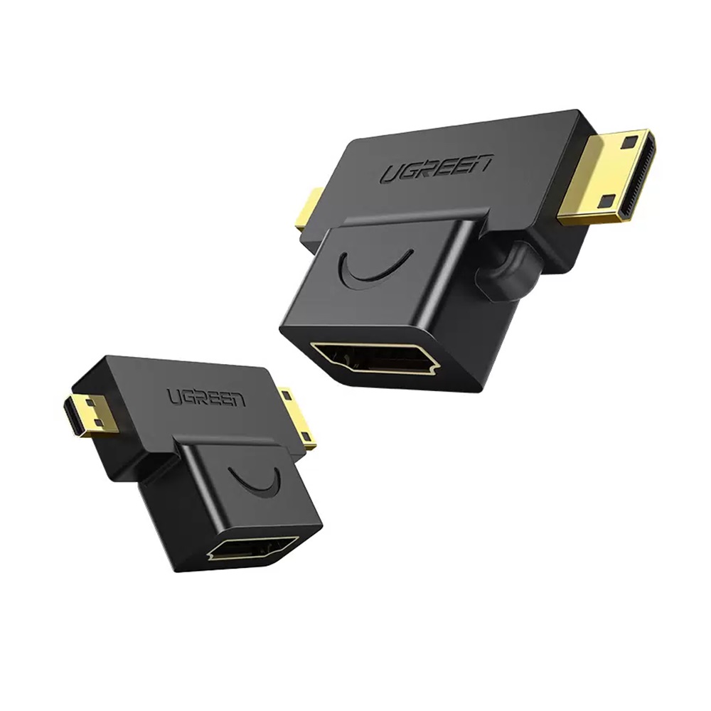 UGREEN Adapter Micro+Mini HDMI to HDMI 4K@30Hz HD129, Black - Image 3