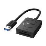 UGREEN Card Reader 2in1 USB-A 3.0 to TF/SD, TS:≈90MB/S, up to 2T CR127, Black