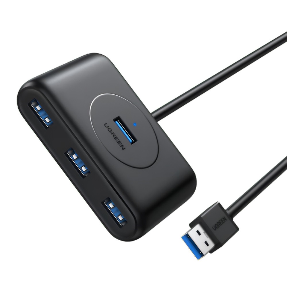 UGREEN HUB 4in1 USB 3.0 to 4*USB 3.0 1M CR113, Black - Image 2