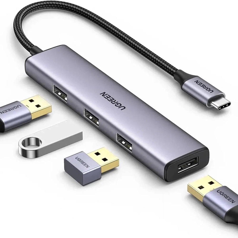 UGREEN HUB 4in1 Type-C 3.0 to 4*USB-A 3.0 | CM473, Silver - Image 2