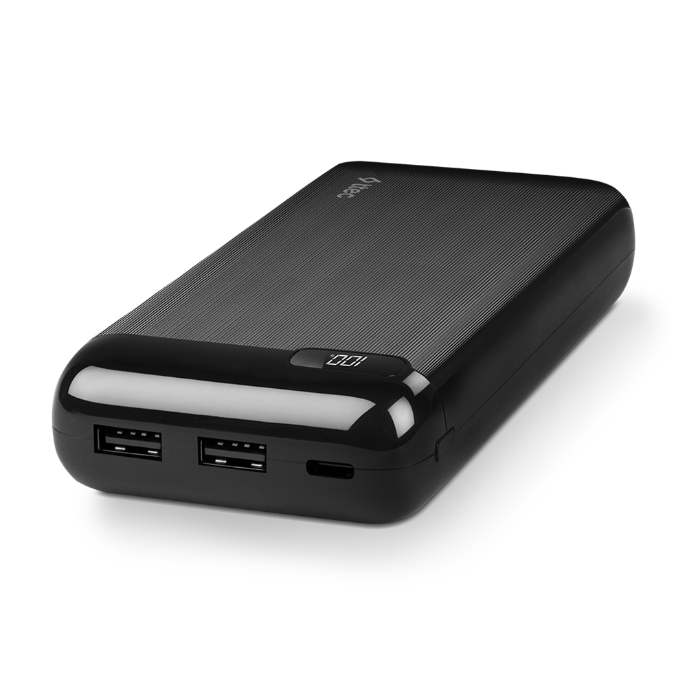 ttec Powerbank 20.000 mAh LCD Power Slim, Black - Image 2