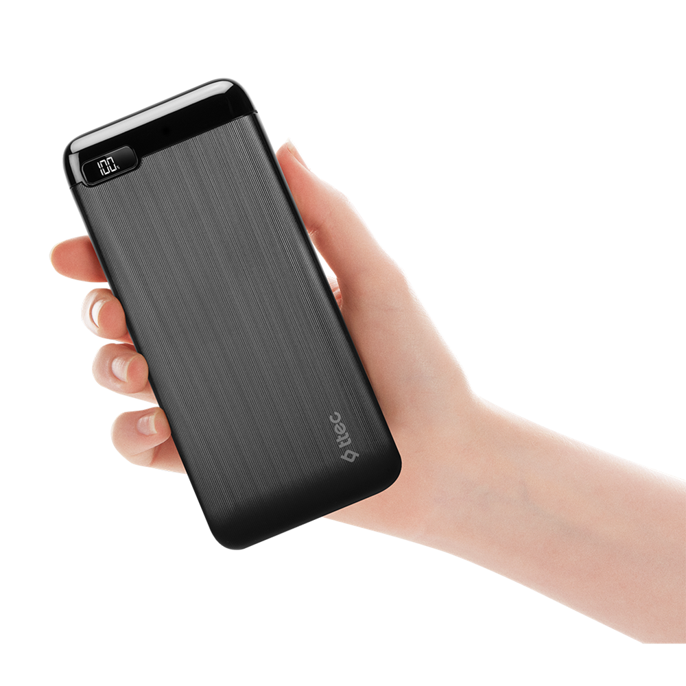 ttec Powerbank 20.000 mAh LCD Power Slim, Black - Image 3