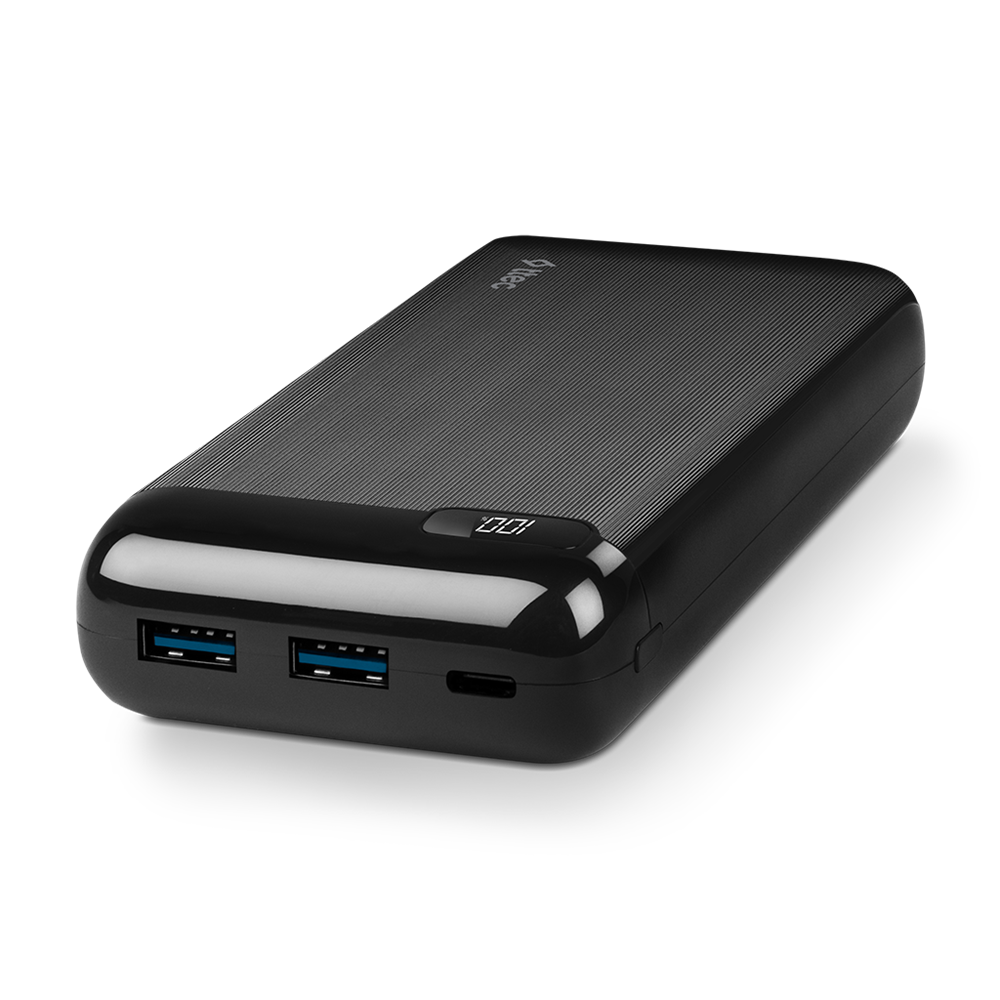 ttec Powerbank 20.000 mAh 20W PowerSlim LCD PD USB-C Input/Output, Black - Image 2