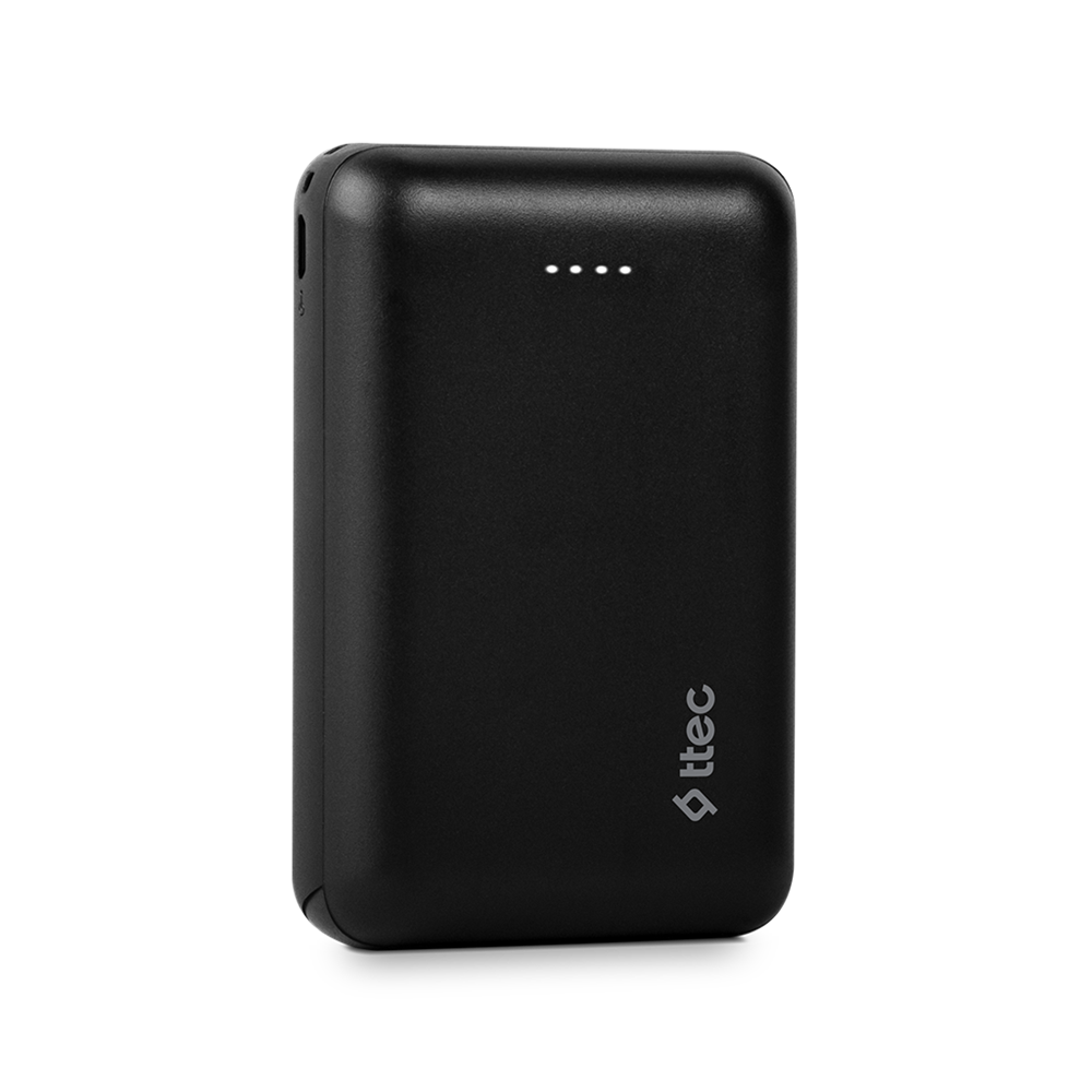ttec Powerbank 10.000 mAh Duo ReCharger USB-C Input/Output, Black - Image 2