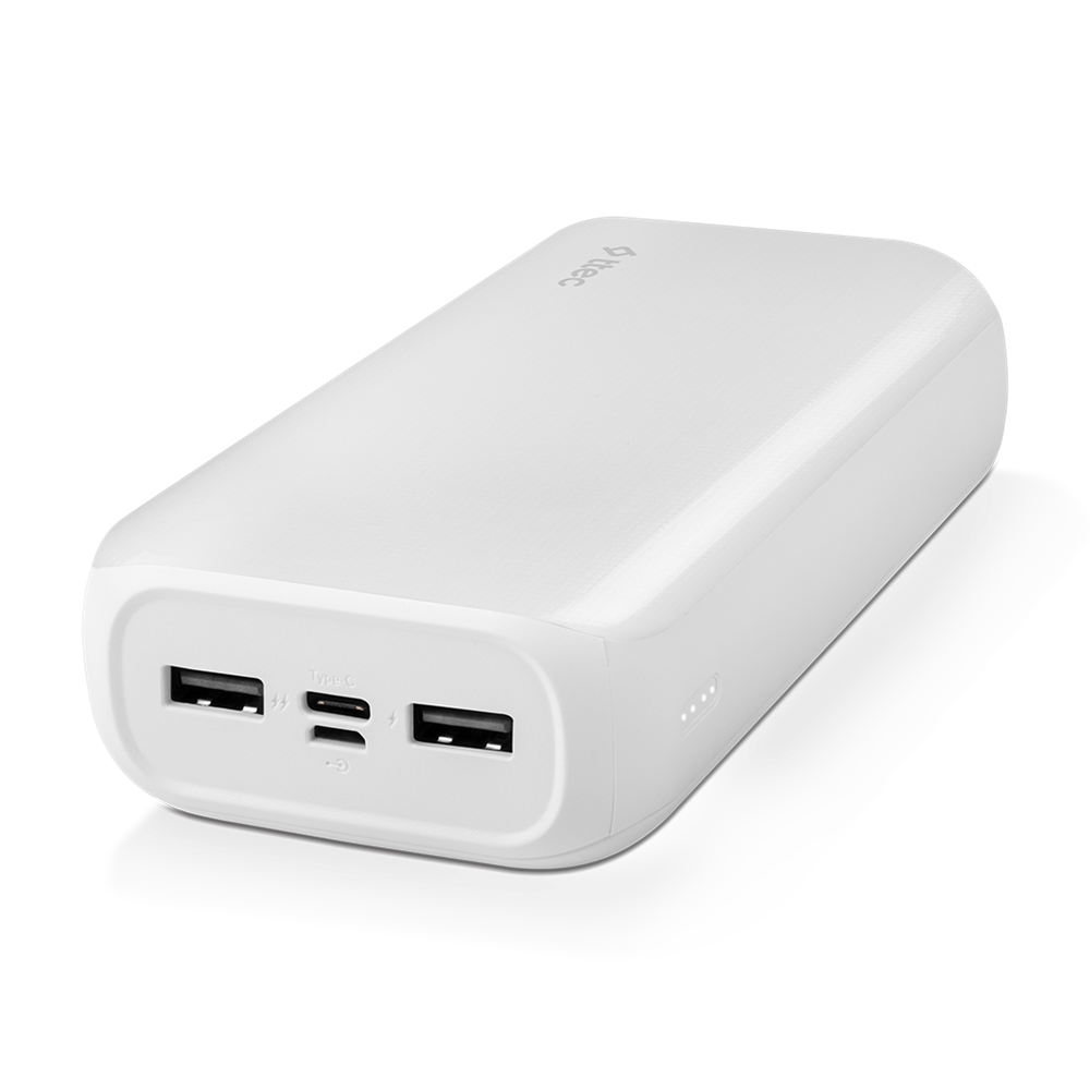 ttec Powerbank 30.000 mAh ReCharger Ultra, White - Image 2