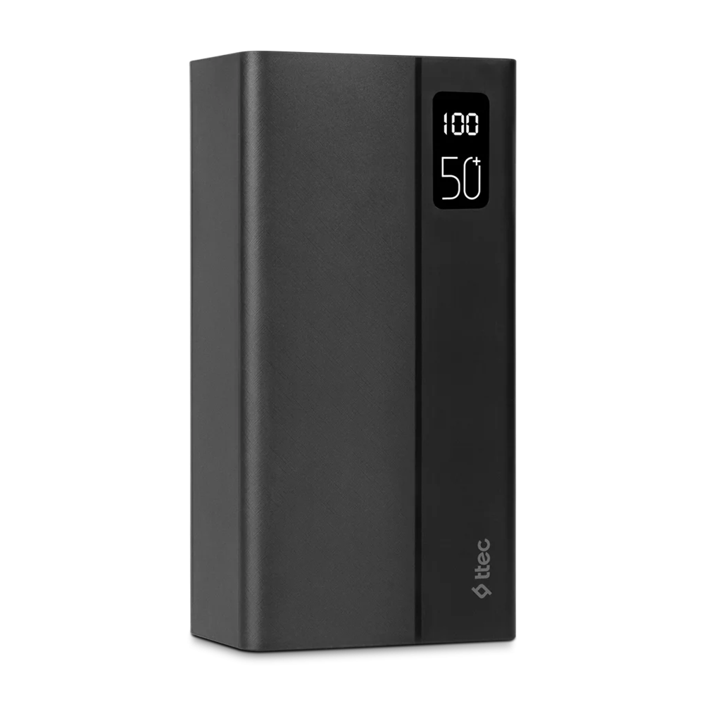 ttec Powerbank 50.000 mAh ReCharger Mega PD 20W, Black