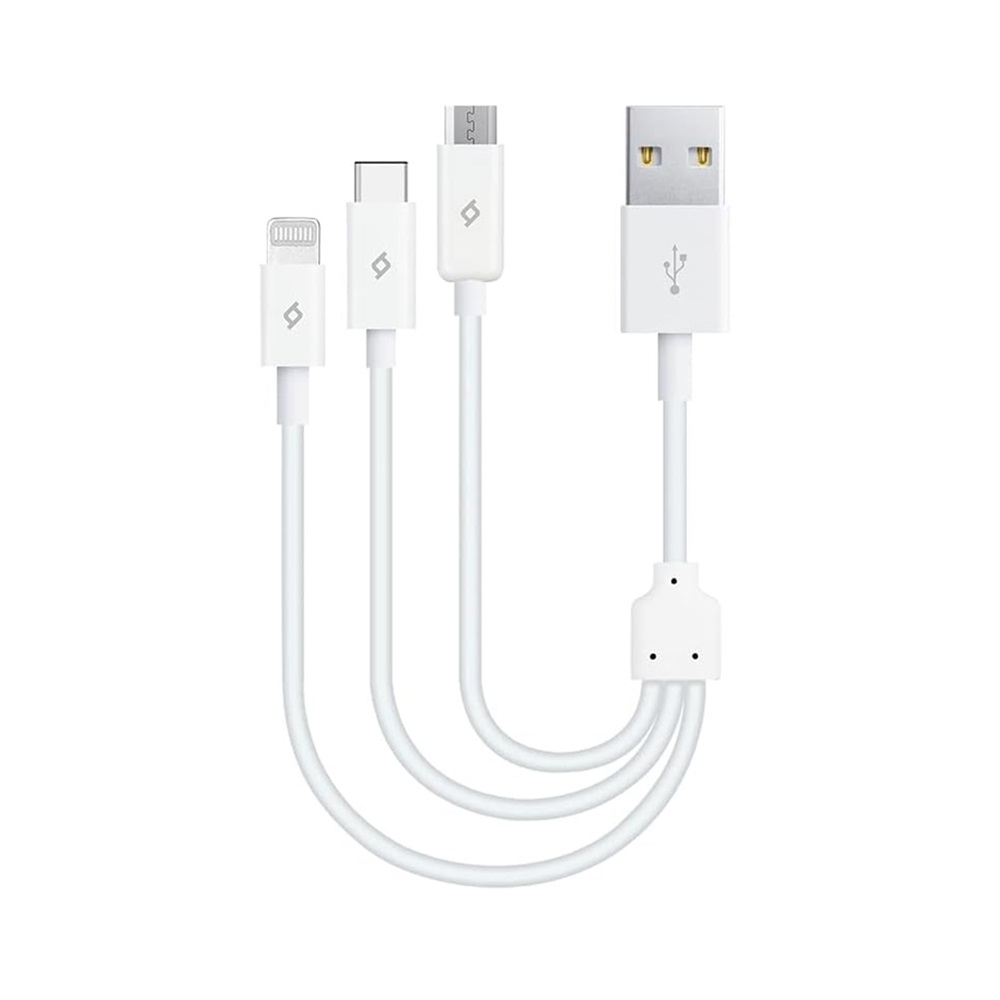 ttec Cable USB 3in1 to Micro-USB+Type-C+Lightning Trio 2.1A,1.2m, Black - Image 2