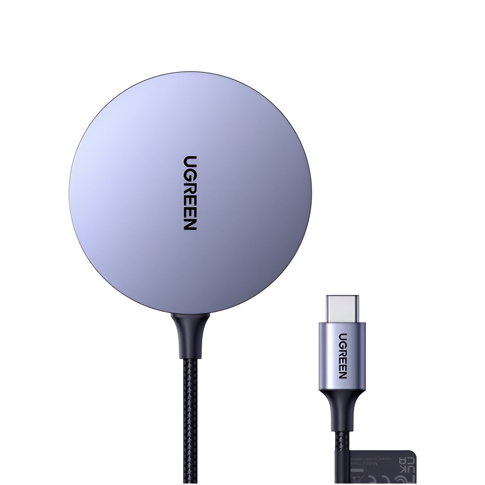 UGREEN Wireless Magnetic Charger for iPhone 15W CD245, Grey - Image 2