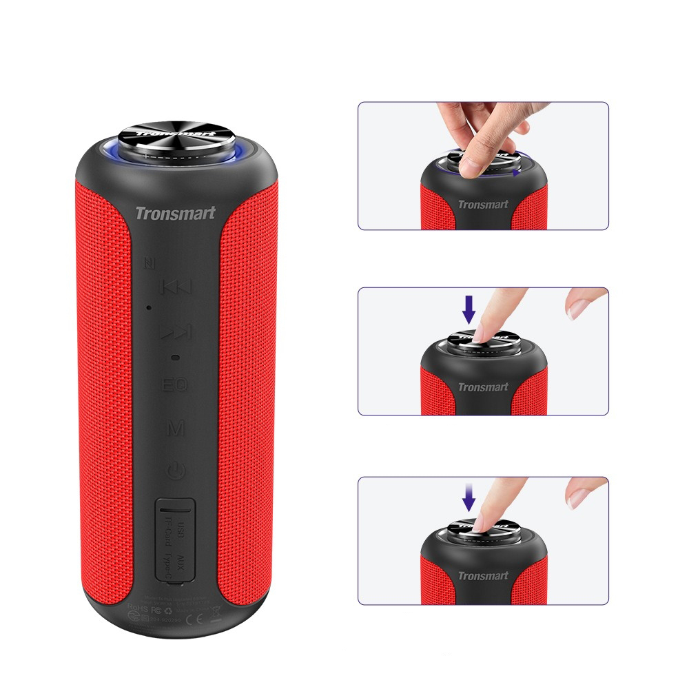 Tronsmart Wireless Speaker T6 Plus Upgraded, Red - Image 3