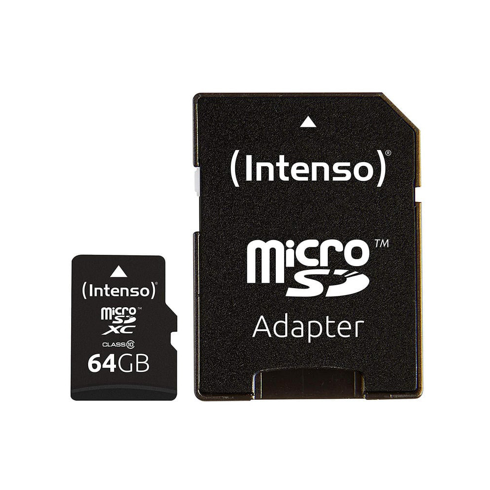 Intenso® MICRO Secure Digital Cards, 64 GB + SD Adapter, Class 10