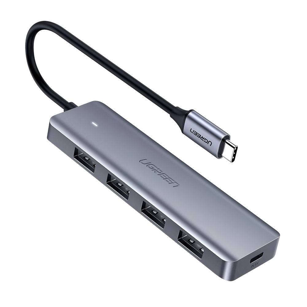 UGREEN HUB 4in1 Type-C 3.0 to 4*USB-A 3.0, up to 5Gpbs CM219, Grey