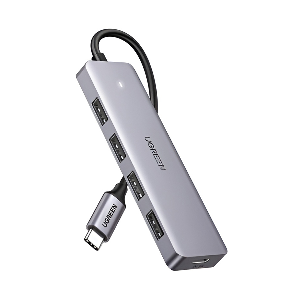 UGREEN HUB 4in1 Type-C 3.0 to 4*USB-A 3.0, up to 5Gpbs CM219, Grey - Image 2