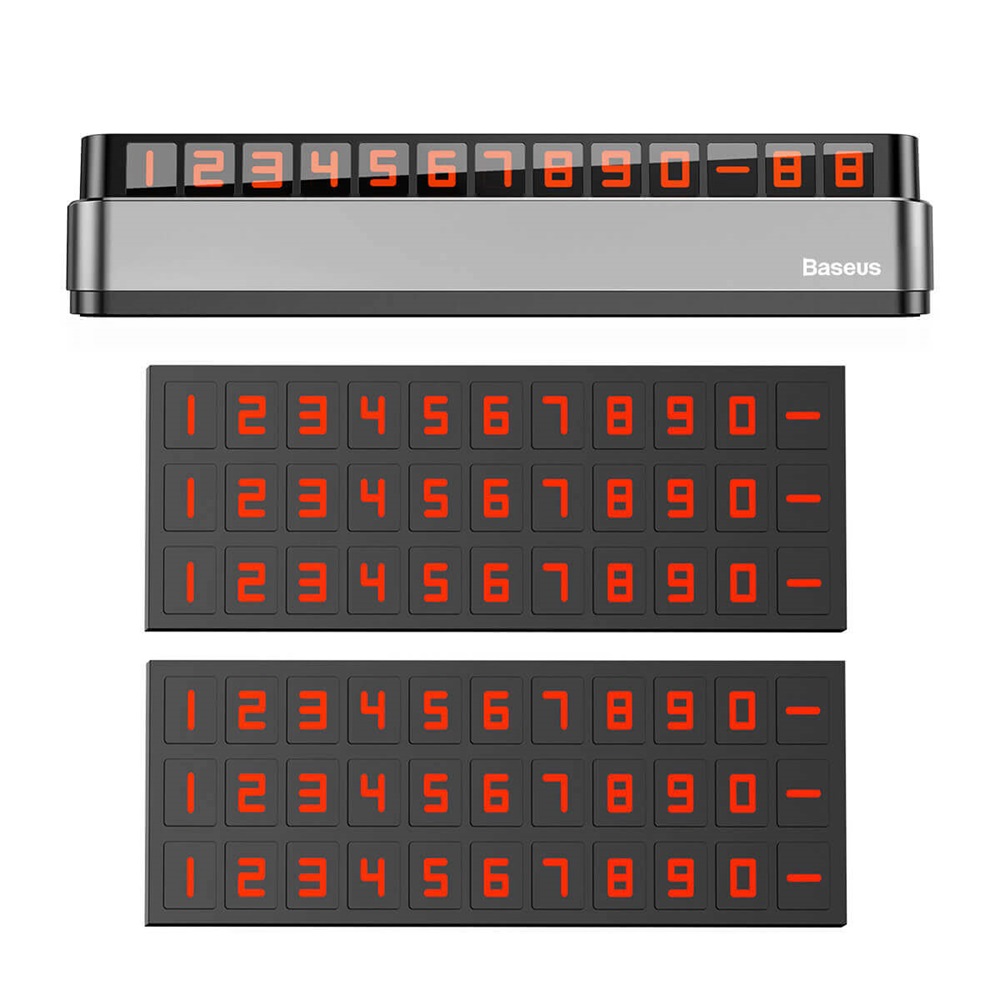 Baseus Temporary Parking Number, Gray - Image 2