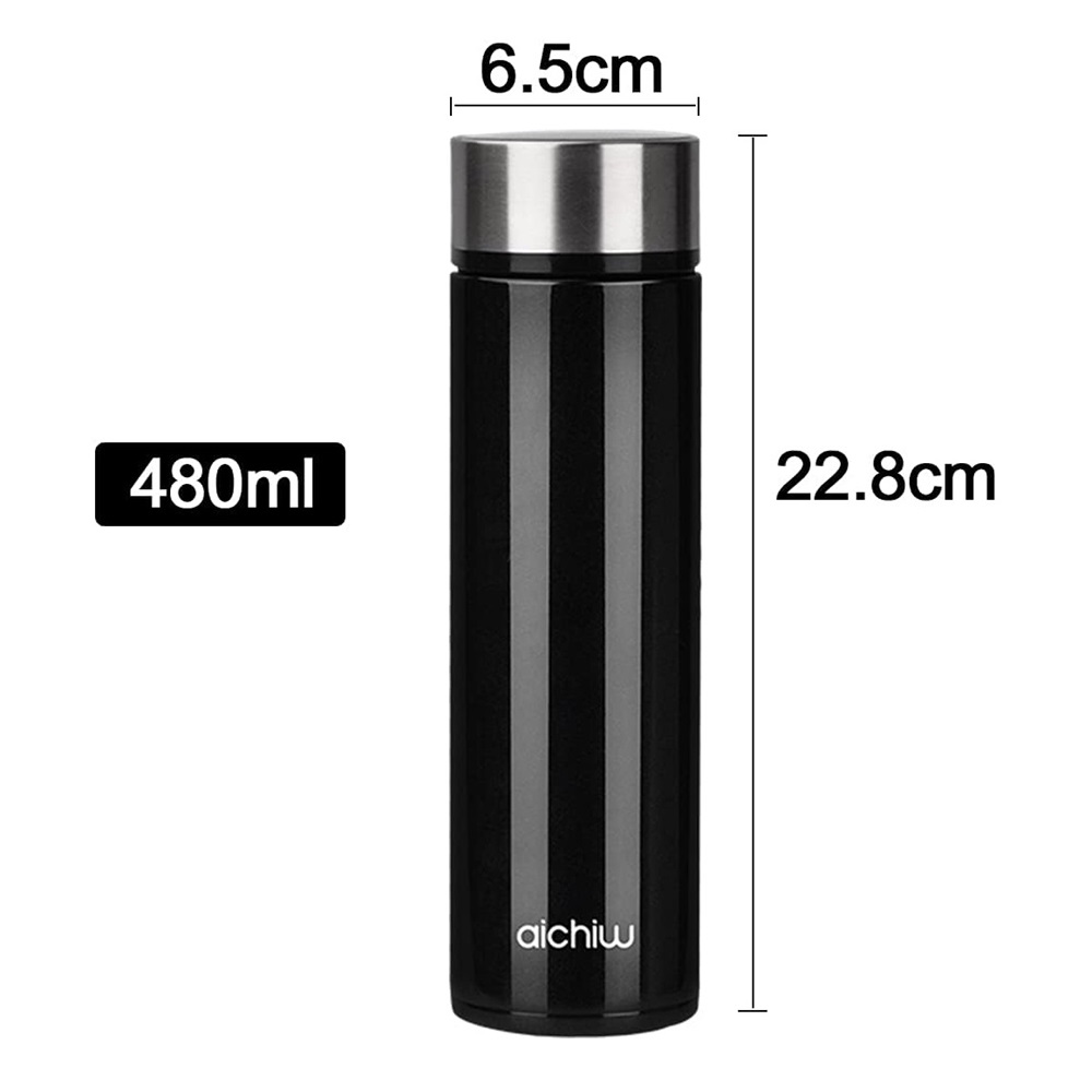 Aichiw Thermos LED with infuse system AI-D86A 480 ML, Shiny Black - Image 2