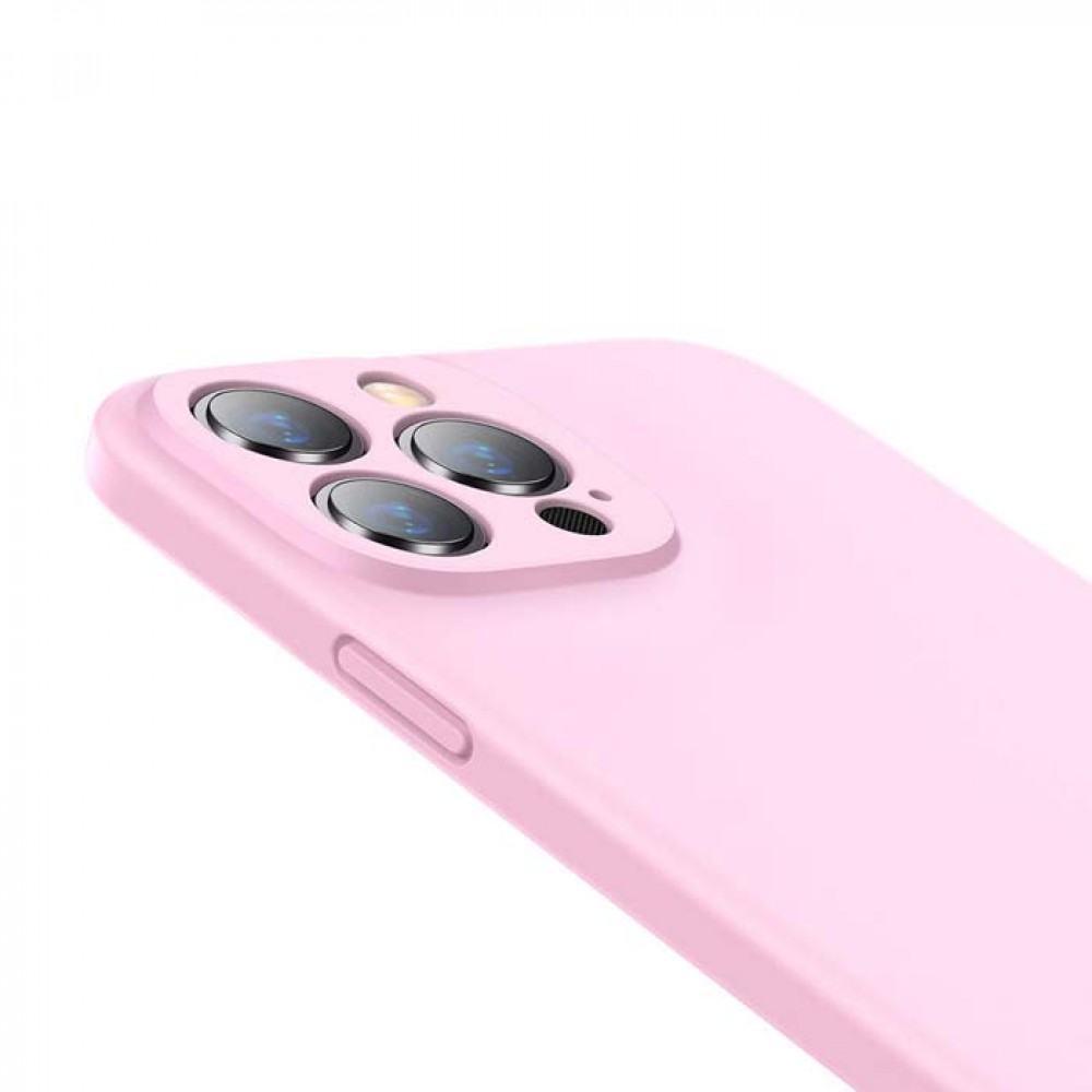 Baseus Case Liquid Silica Gel Protective iPhone 13 Pro, Pink - Image 2