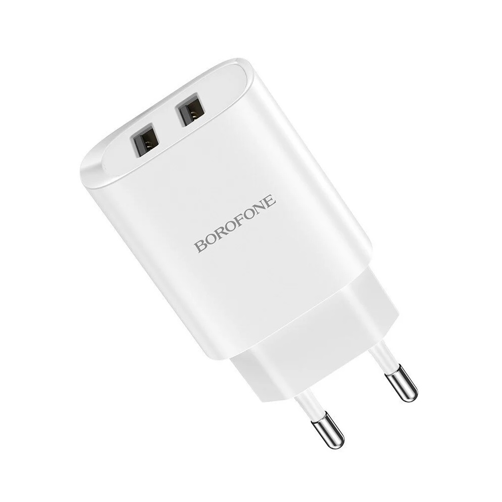 Borofone Wall Charger 2xUSB 2.1A BN2 (EU), White - Image 2