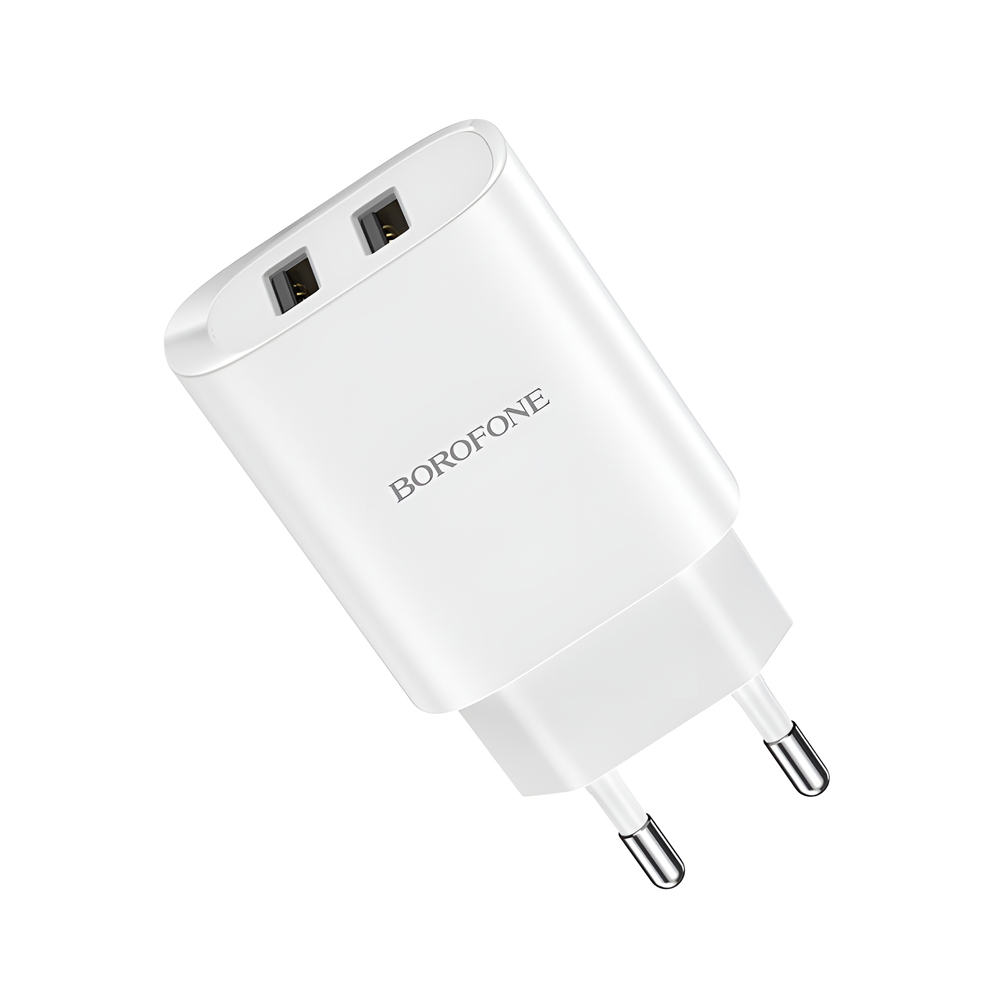 Borofone Wall Charger with Сable USB to Type-C 2xUSB 2.1A BN2 (EU), White - Image 2