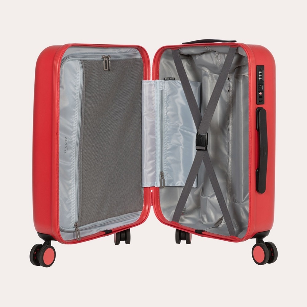 Tucano Travel Trolley Ted Rigid S (40L) Coral Red - Image 2