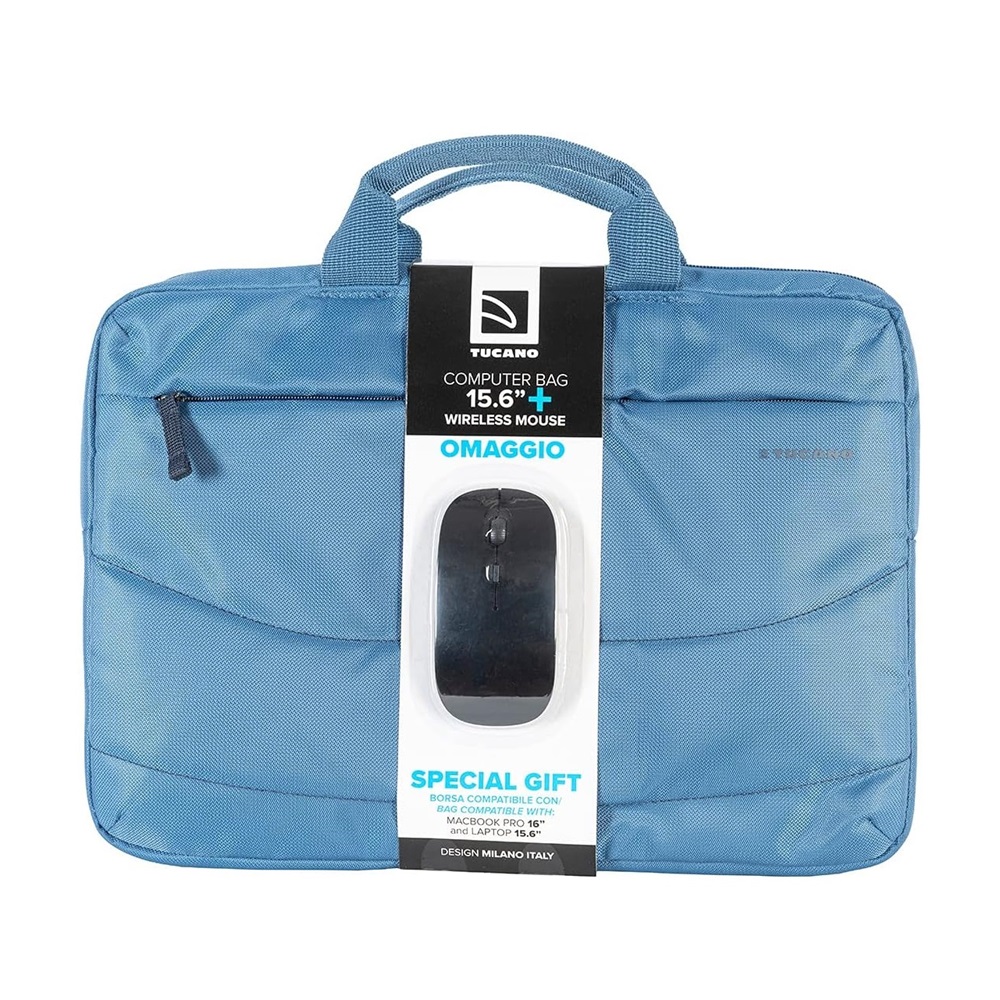 Tucano Bag Idea 15.6" + Wireless Mouse, Blue - Image 3