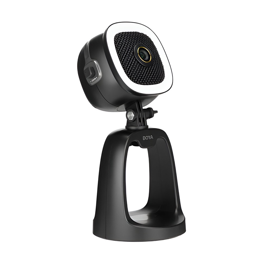 Boya All-in-one USB Microphone with LED Ring Light, 4K Camera (BY-CM6B), USB A to C (1.2m), Black - Image 3