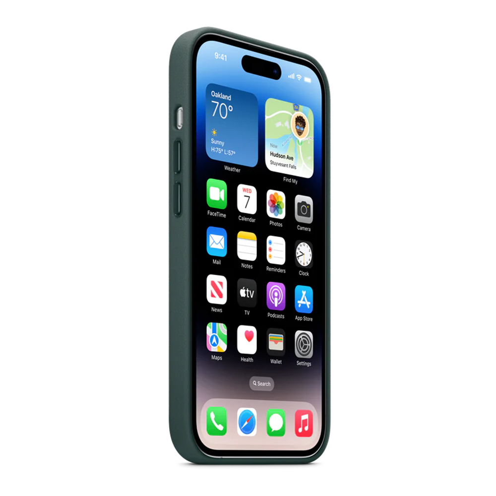 Case Original Leather with MagSafe for iPhone 14 Pro, Forest Green - Image 3