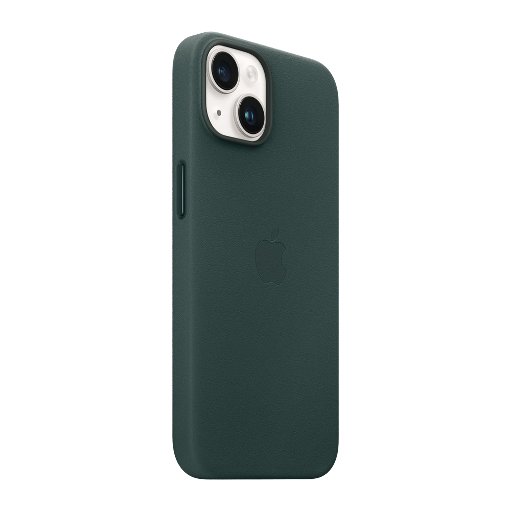 Case Original Leather with MagSafe for iPhone 14, Forest Green - Image 2