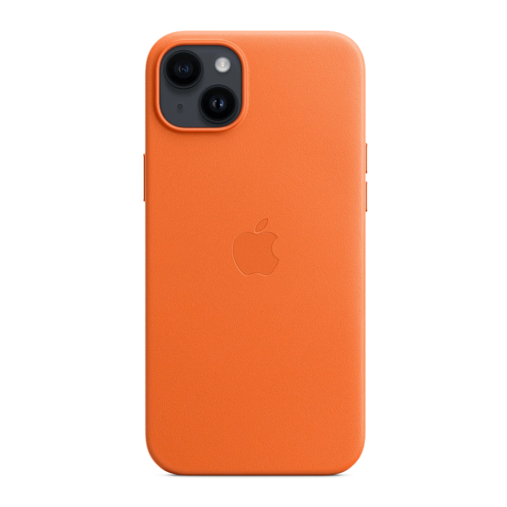 Case Original Leather with MagSafe for iPhone 15 Plus/14 Plus, Orange - Image 3