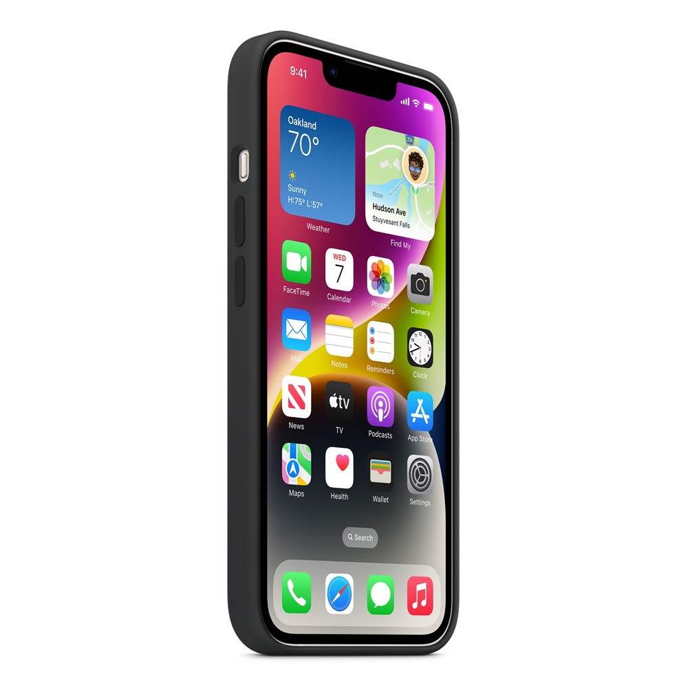 Case Original Silicone with MagSafe for iPhone 14, Midnight - Image 3