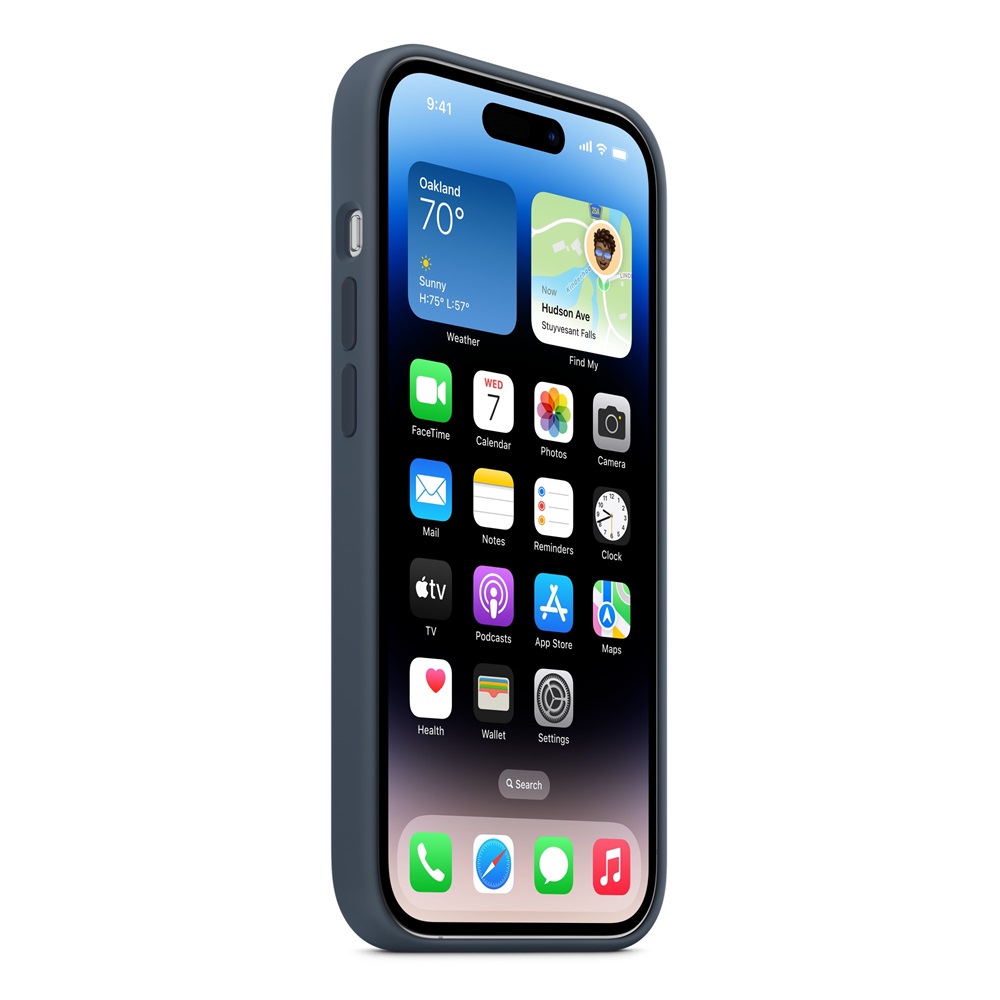 Case Original Silicone with MagSafe for iPhone 14 Pro, Storm Blue - Image 3
