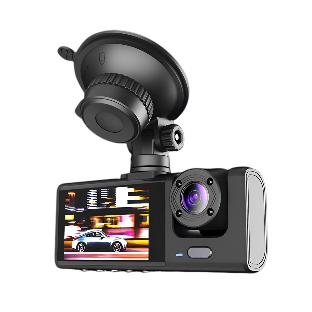 WOO Car Dash Cam+Rear Camera 1080P DVR-F80, Black - Image 2