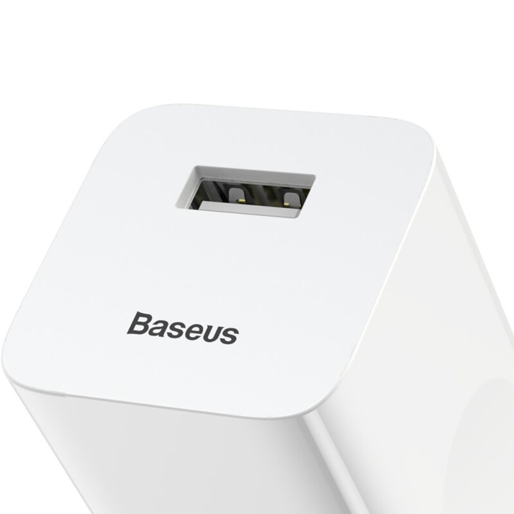 Baseus Wall Charger CN USB QC3 18W with Adapter EU, White - Image 2