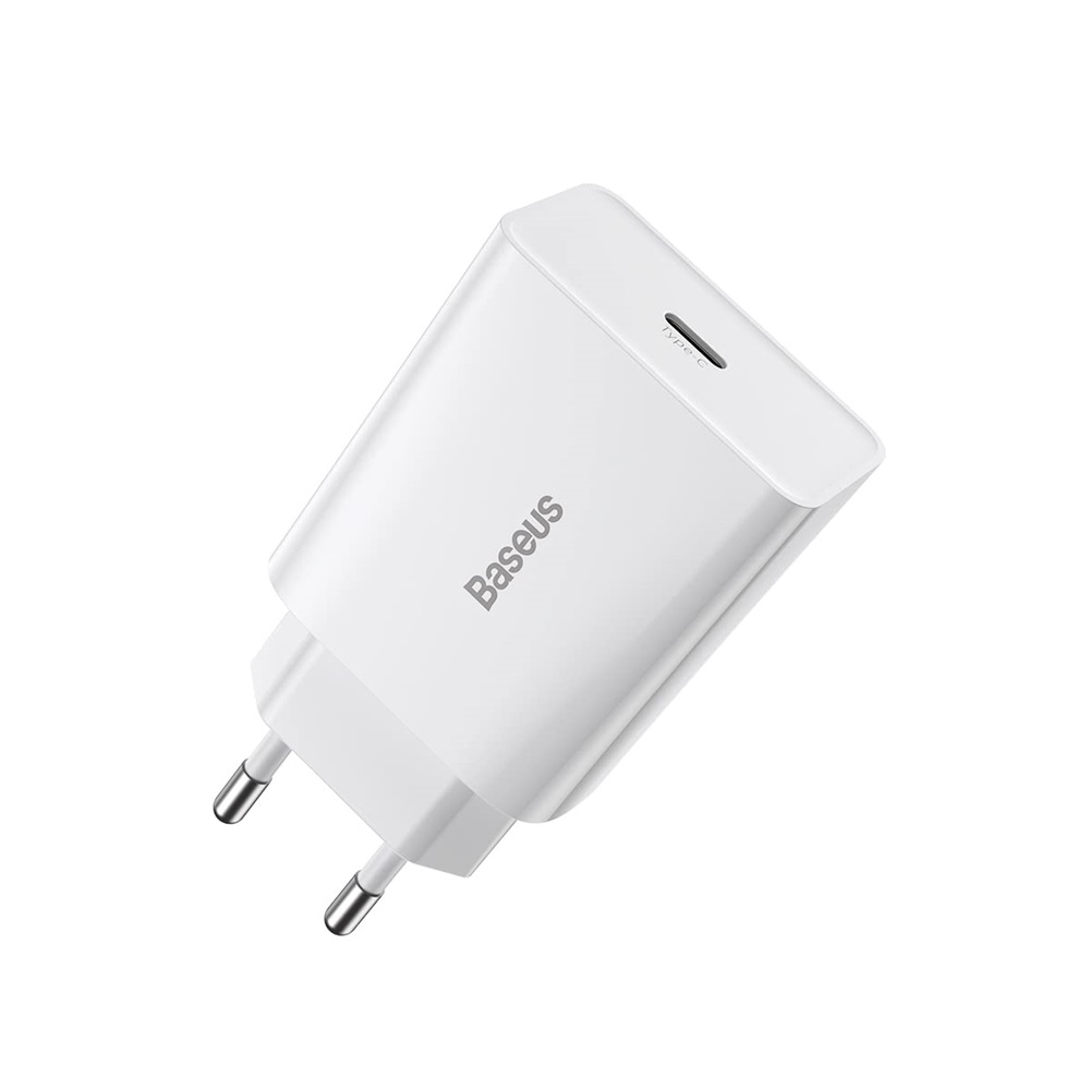 Baseus Wall Charger Speed Mini 1C 1*Type-C 20W, White