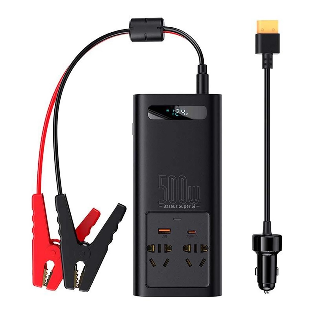 Baseus Car Power Inverter 500W (220V EU ), Black - Image 2