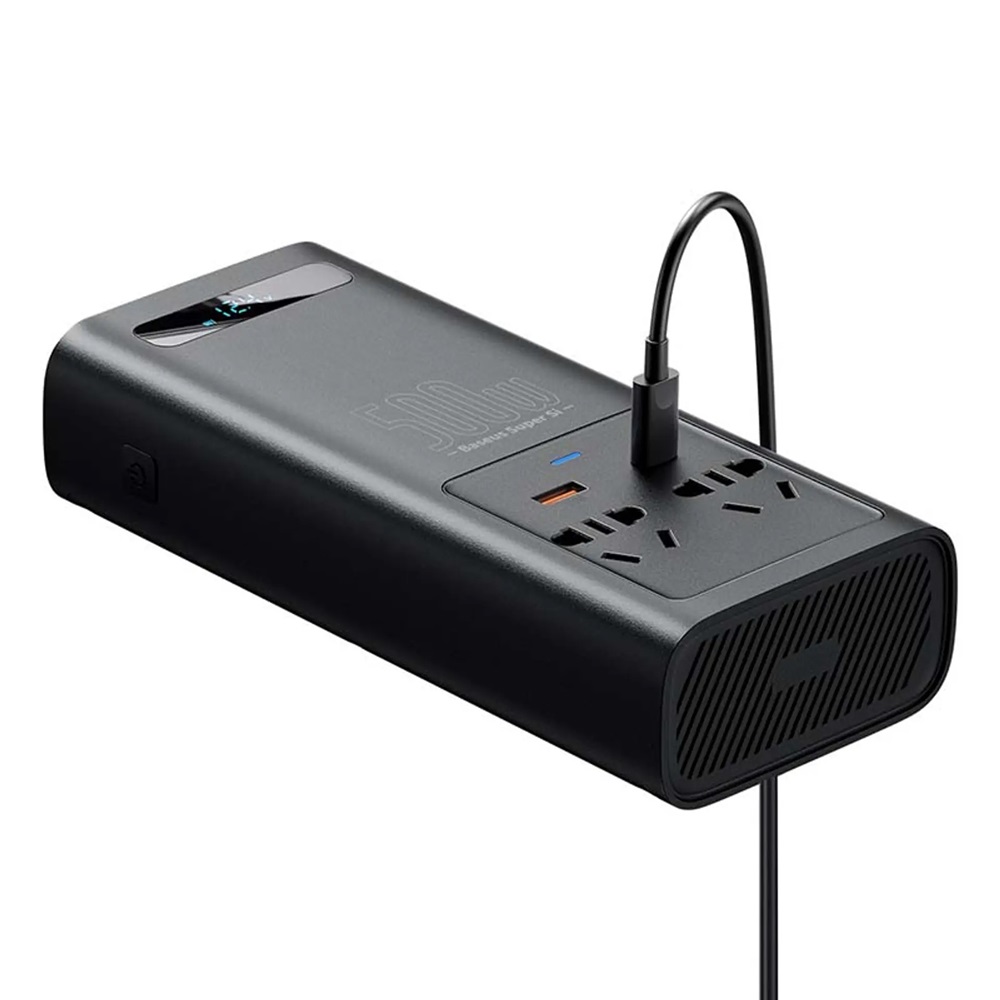 Baseus Car Power Inverter 500W (220V EU ), Black - Image 3