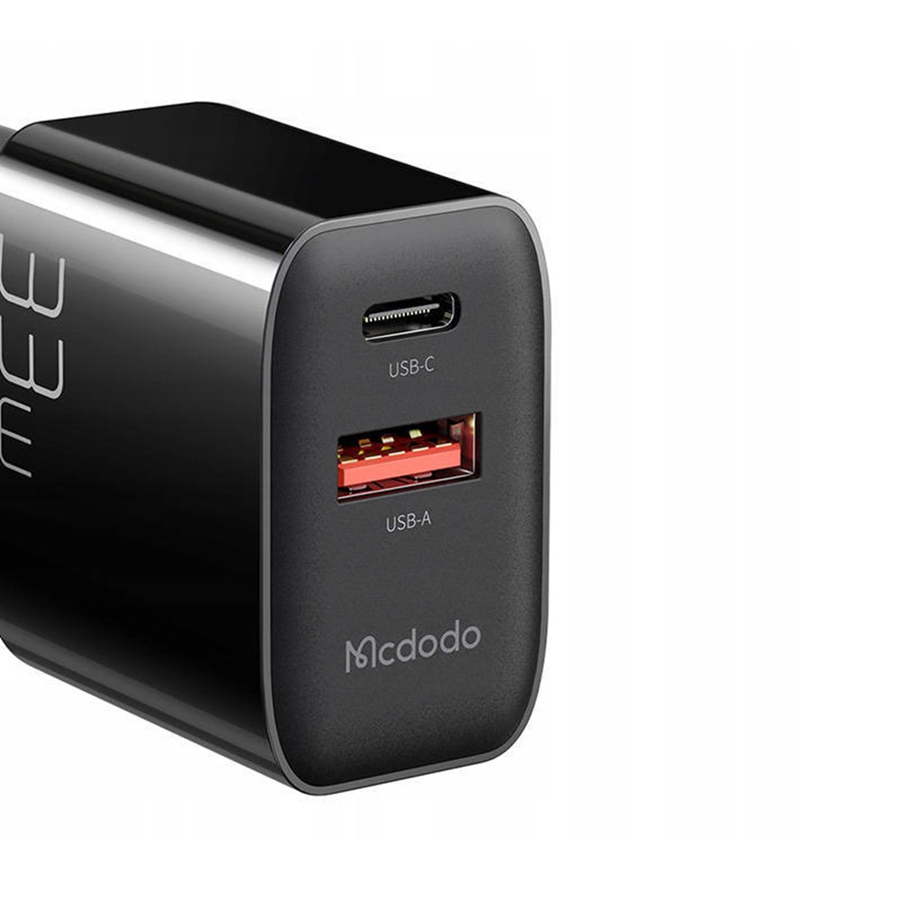 Mcdodo Wall Charger 1xUSB 1xType-C with Cable Type-C toType-C 33W, Black - Image 3