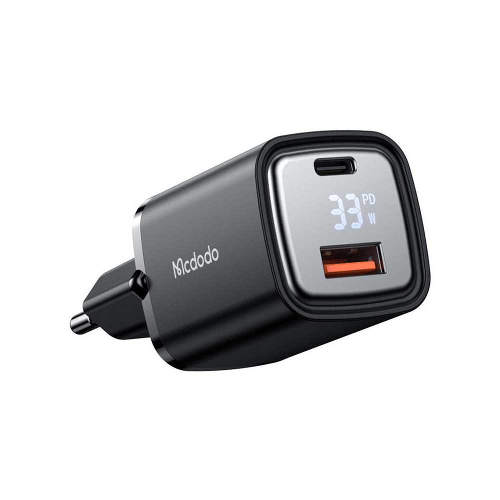 Mcdodo Wall Charger 1*USB-A+1*Type-C 3A 33W, Black - Image 2