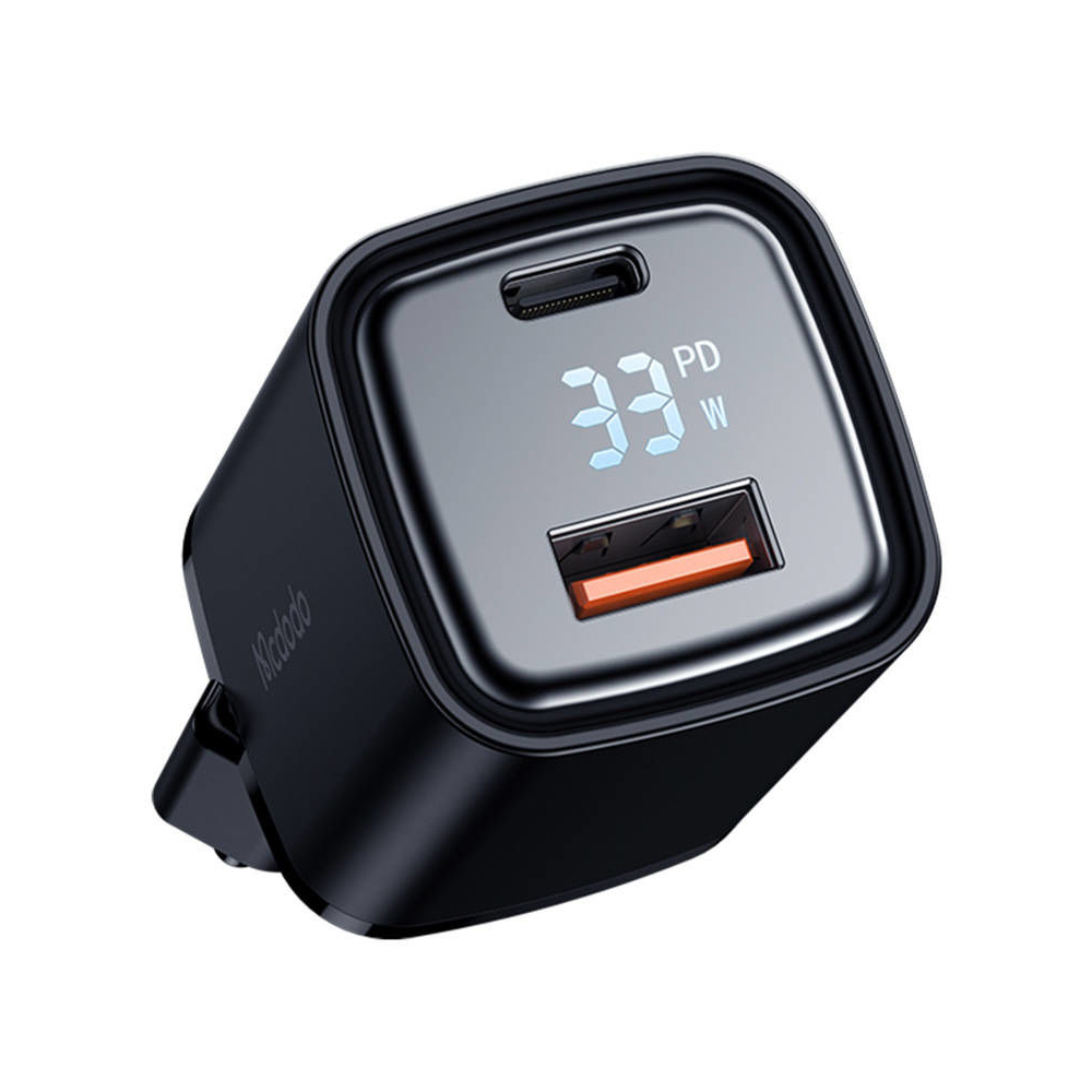 Mcdodo Wall Charger 1*USB-A+1*Type-C 3A 33W, Black - Image 3