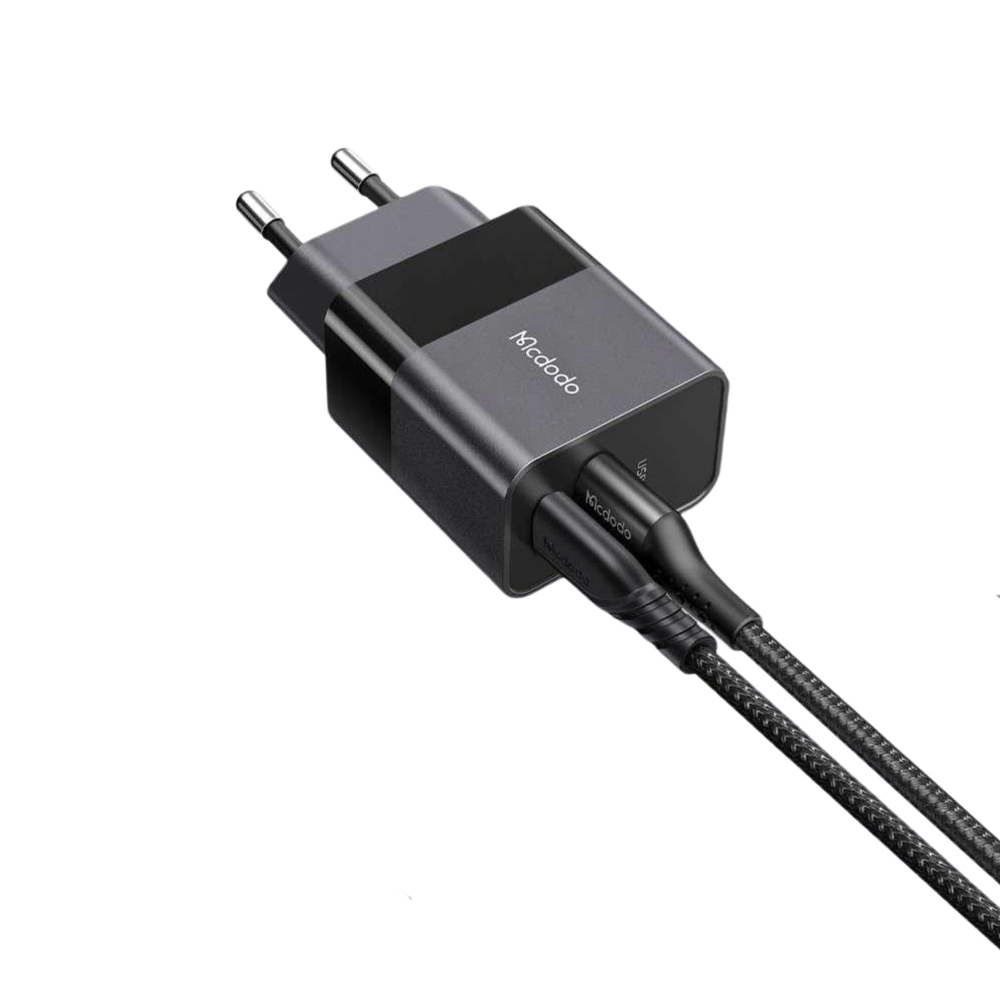 Mcdodo Wall Charger Hydrogen Series 3A 1*USB-A+1*Type-C 20W, Black - Image 2