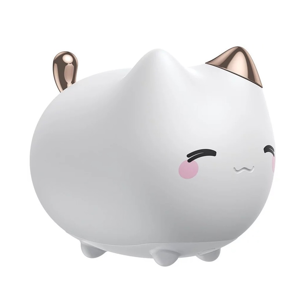 Baseus Cute Series Kitty Silicone Night Light, White