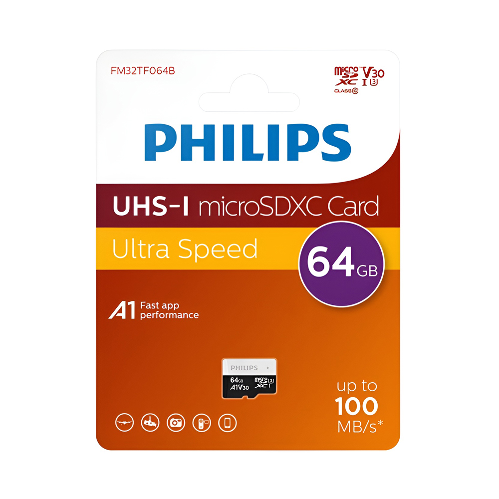 PHILIPS MicroSD Card UHS-I (U3) (V30) 64GB - Image 2