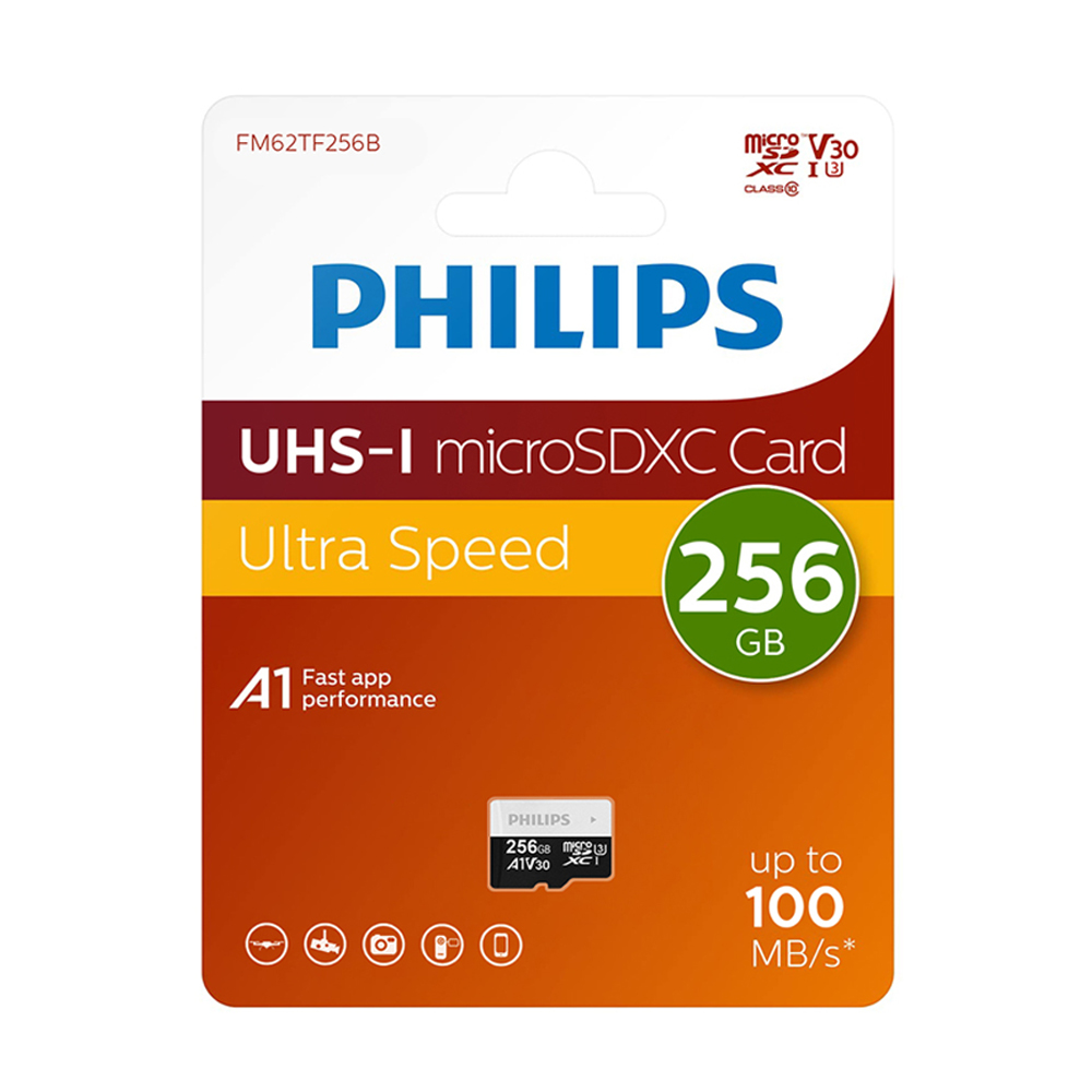PHILIPS MicroSD Card UHS-I (U3) (V30) 256GB - Image 2