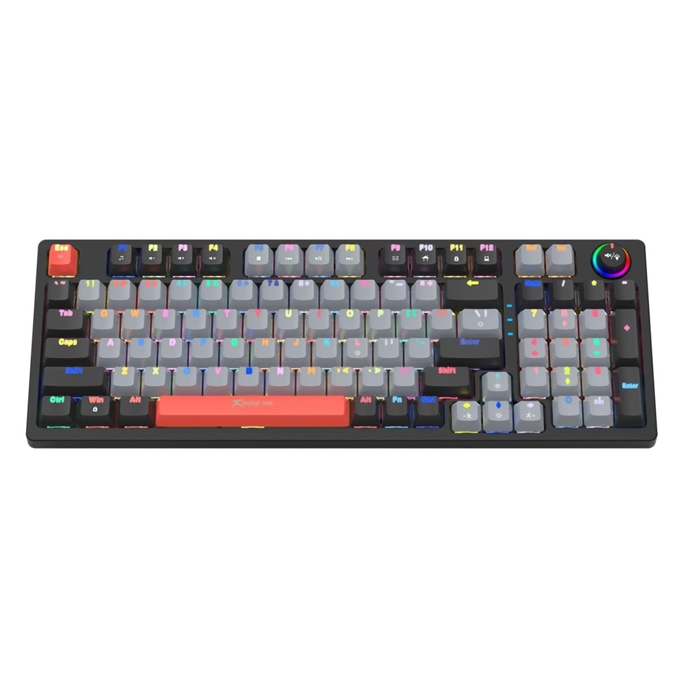 Xtrike Me Keyboard GK-987G wired, Grey-Red - Image 2