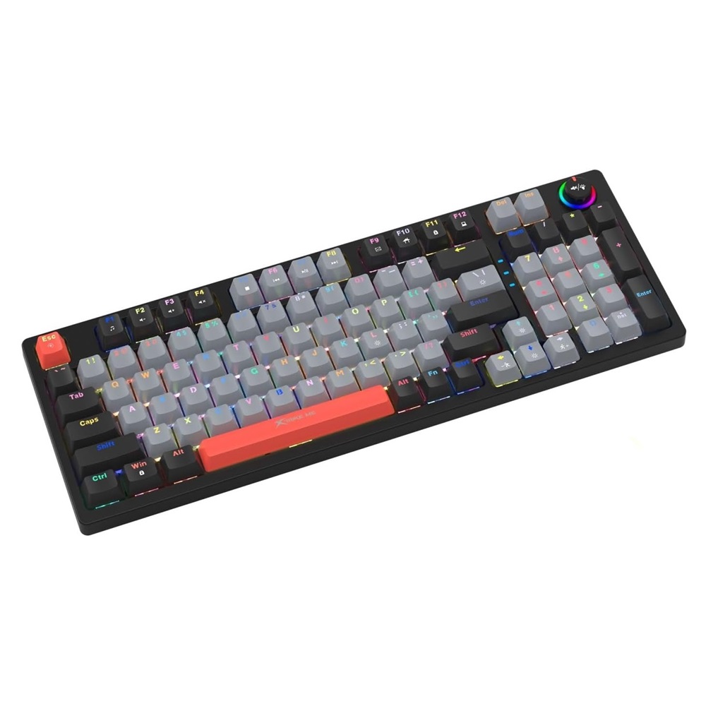 Xtrike Me Keyboard GK-987G wired, Grey-Red - Image 3