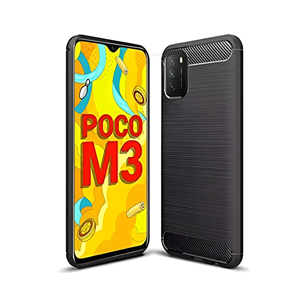 Helmet Case Carbon Xiaomi Poco M3, Black - Image 2