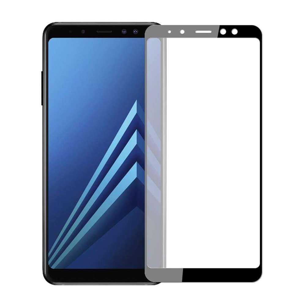 Helmet Full Coverage Glass Samsung A8 (2018), Black - Image 2